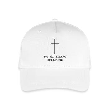 Départ Condoléances - Casquette de baseball bio Enfant - blanc - Devant