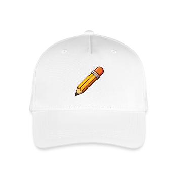 Cartoon Bleistift-Clipart - Kinder Bio Basecap - Weiß - Vorne