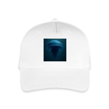 Midnight blue jellyfish - Organic Kids’ Baseball Cap - white - Front