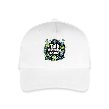 Talk Nerdy to Me Design - Organic Kids’ Baseball Cap - white - Front