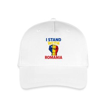 I Stand With Romania - Organic Kids’ Baseball Cap - white - Front