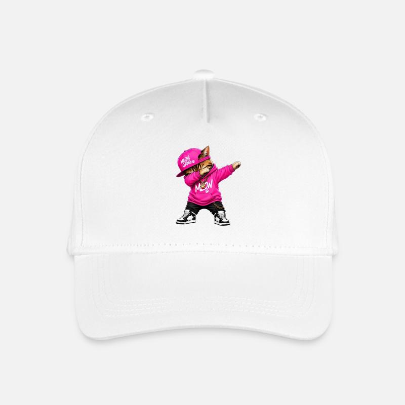 Dabbing Cat - Organic Kids’ Baseball Cap - white