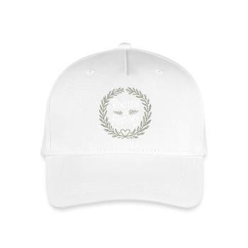 Verwurzelt in der Geschichte Lorbeer-Emblem - Kinder Bio Basecap - Weiß - Vorne