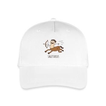 Schütze-Horoskop-Doodle - Kinder Bio Basecap - Weiß - Vorne