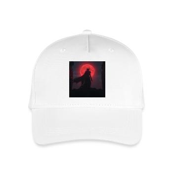 Slawischer Striga Blutmond – Dunkle Fantasy - Kinder Bio Basecap - Weiß - Vorne