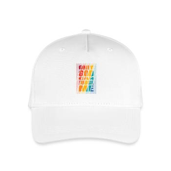 Diagonal neon halftone graphic - Organic Kids’ Baseball Cap - white - Front