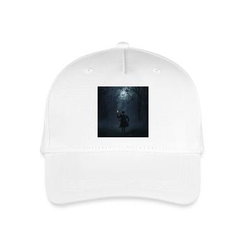 Wanderer in the Dark – Eclipse and Ravens - Organic Kids’ Baseball Cap - white - Front