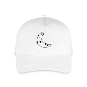 Mond und Sterne - Kinder Bio Basecap - Weiß - Vorne