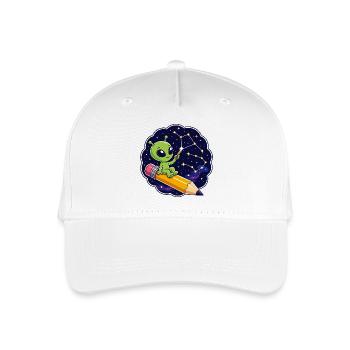 Sternenfreund auf Bleistift - Kinder Bio Basecap - Weiß - Vorne