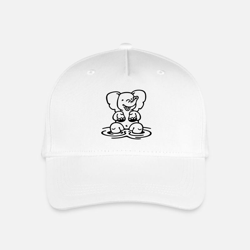 Elefant - Kinder Bio Basecap - Weiß