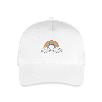 Happy rainbow friends - Organic Kids’ Baseball Cap - white - Front