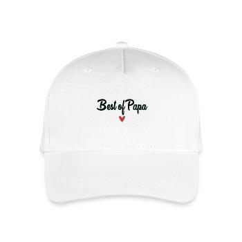 PAPA. VATERTAG. FROHER VATERTAG. ALLES GUTE ZUM GEBURTSTAG. - Kinder Bio Basecap - Weiß - Vorne