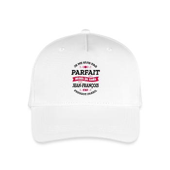 JEAN-FRANÇOIS PARFAIT - PRENOM JEAN-FRANÇOIS - Casquette de baseball bio Enfant - blanc - Devant