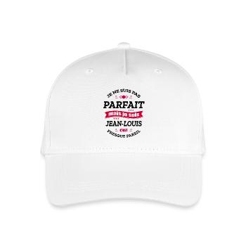 JEAN-LOUIS PARFAIT - PRENOM JEAN-LOUIS - Casquette de baseball bio Enfant - blanc - Devant