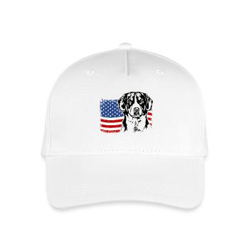 Entlebucher Sennenhund US Amerika Fahne Wilsigns - Kinder Bio Basecap - Weiß - Vorne