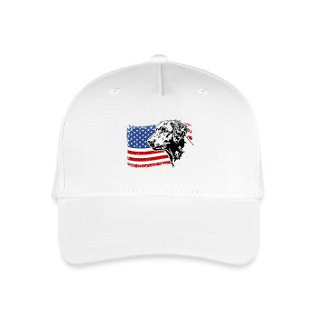 Curly Coated Retriever US America Flag Wilsigns - Organic Kids’ Baseball Cap - white - Front