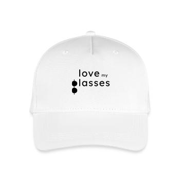 Love my Glasses - Kinder Bio Basecap - Weiß - Vorne