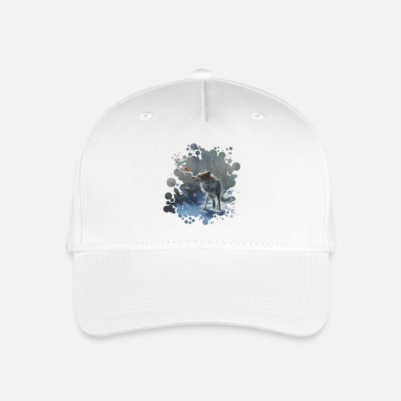 winter wolf - Casquette de baseball bio Enfant - blanc