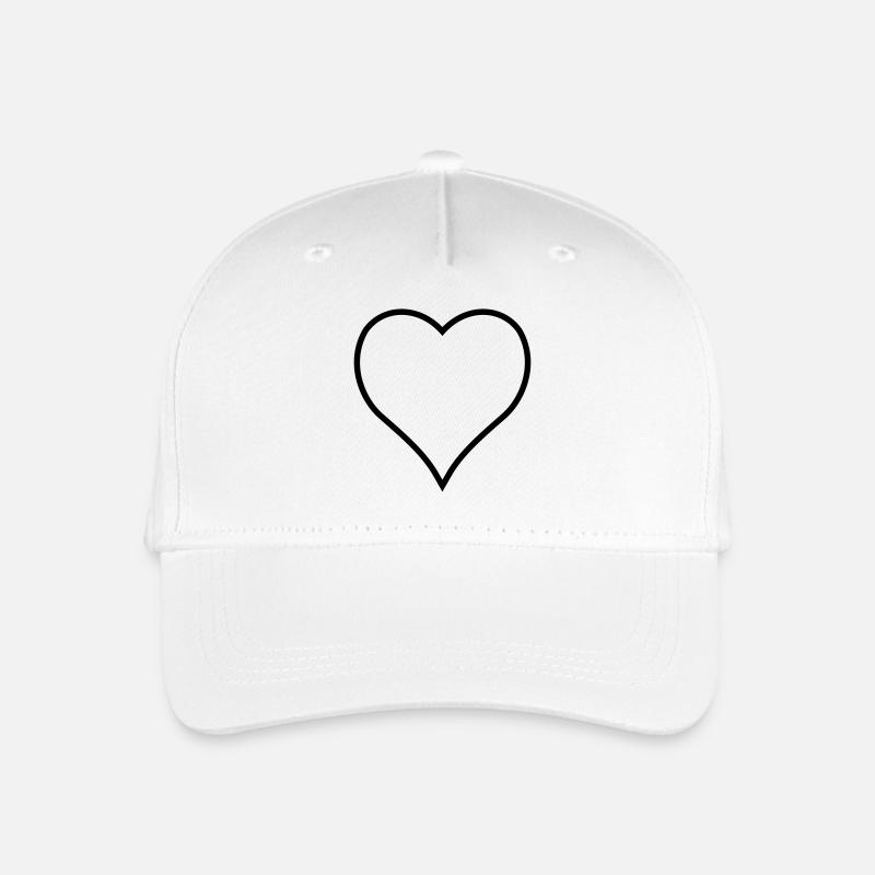 cœur - Casquette de baseball bio Enfant - blanc