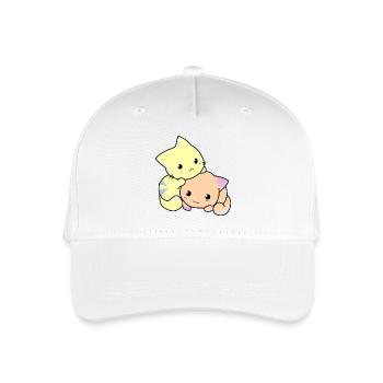 Cats Kitties Babies Sweet Anime - Organic Kids’ Baseball Cap - white - Front