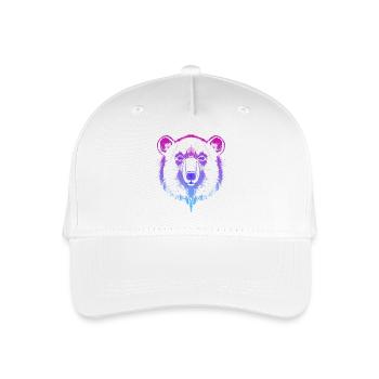 Bär (Zeichnung, bunt) - Kinder Bio Basecap - Weiß - Vorne
