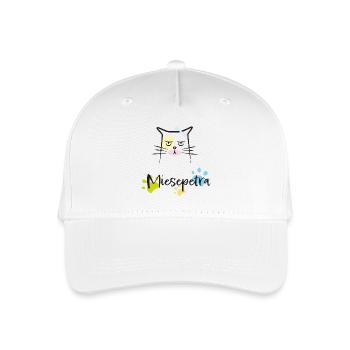 Miesepetra, Katze, Illustration, lustig - Kinder Bio Basecap - Weiß - Vorne
