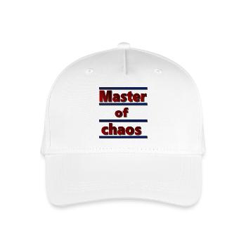 männersprüche, Master of chaos - Kinder Bio Basecap - Weiß - Vorne