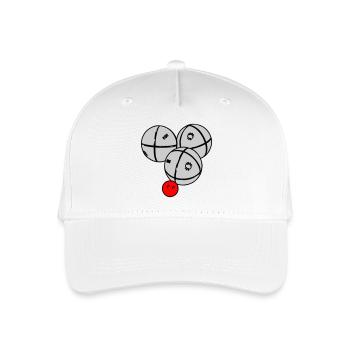 Petanque Kugeln - Kinder Bio Basecap - Weiß - Vorne