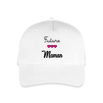 WERDENDE MAMA - Kinder Bio Basecap - Weiß - Vorne