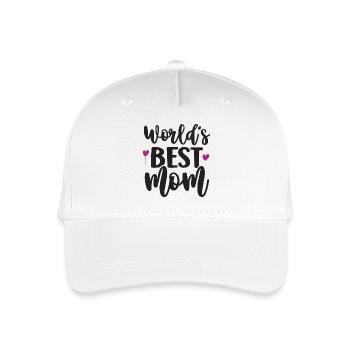 World's Best Mom - Organic Kids’ Baseball Cap - white - Front