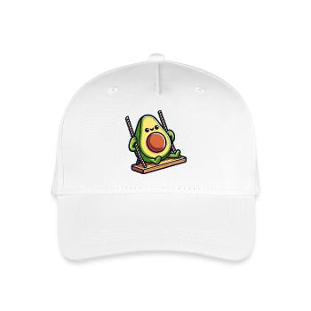 Avocado auf der Schaukel - Kinder Bio Basecap - Weiß - Vorne