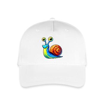 Schnecke - Kinder Bio Basecap - Weiß - Vorne
