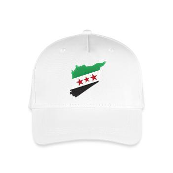 Freies Syrien Flagge - Kinder Bio Basecap - Weiß - Vorne