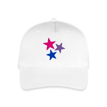 Stars Bi Flag Colors Subtle Pride - Organic Kids’ Baseball Cap - white - Front