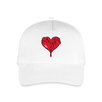 Melting Heart Red - Organic Kids’ Baseball Cap - white - Front