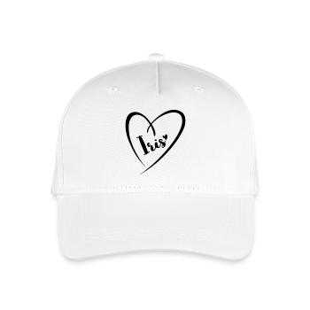 Iris Name Vorname im Herzrahmen - Kinder Bio Basecap - Weiß - Vorne