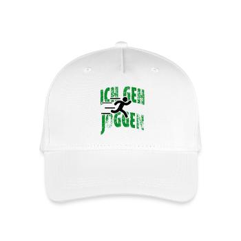 ich geh joggen - Kinder Bio Basecap - Weiß - Vorne