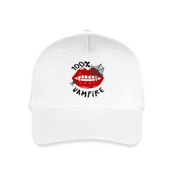 Toile d'araignée avec motif de lèvres - Casquette de baseball bio Enfant - blanc - Devant
