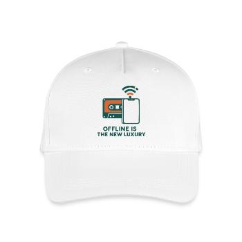 Offline is the new luxury - Organic Kids’ Baseball Cap - white - Front