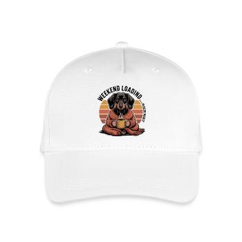 Kuscheliger Kaffeedackel - Kinder Bio Basecap - Weiß - Vorne