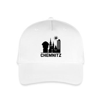 Chemnitz Landmark Silhouette - Organic Kids’ Baseball Cap - white - Front