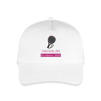 Padel Training Brisbane 2032 - Organic Kids’ Baseball Cap - white - Front
