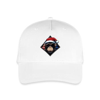 Singe Père Noël avec lunettes de soleil - Casquette de baseball bio Enfant - blanc - Devant