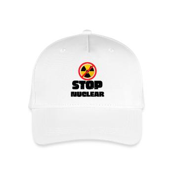 Stop Nuclear   - Kinder Bio Basecap - Weiß - Vorne