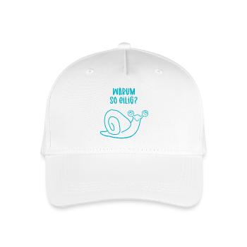 Relaxte Schnecke - Warum so eilig? - Kinder Bio Basecap - Weiß - Vorne