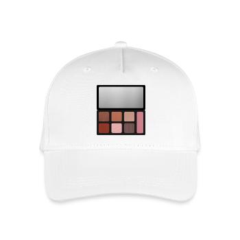 Neutraler Rosenfarben-Druck - Kinder Bio Basecap - Weiß - Vorne