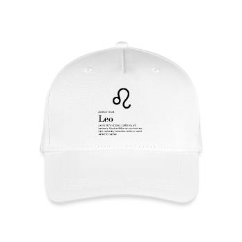 Leo - Zodiac Sign - Kinder Bio Basecap - Weiß - Vorne