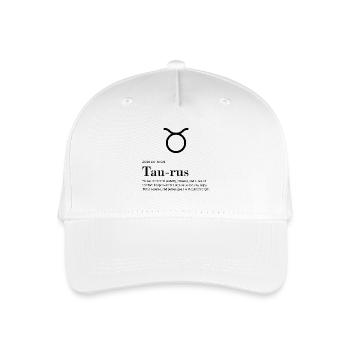 Taurus - Zodiac sign - Kinder Bio Basecap - Weiß - Vorne
