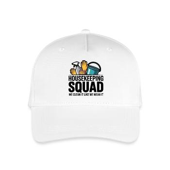 Lustiges Putzen Design - Kinder Bio Basecap - Weiß - Vorne