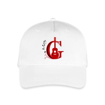 Do initial avec guitare - Casquette de baseball bio Enfant - blanc - Devant